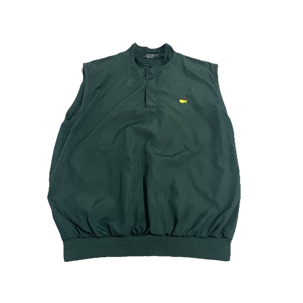 Masters Collection Golf Vest Mens XL Green Sleeveless Pullover Windbreaker
